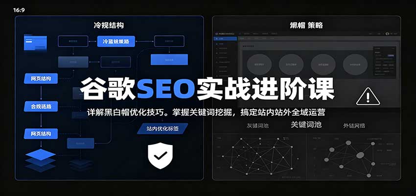2026谷歌SEO实战进阶课:详解黑白帽优化技巧,掌握关键词挖掘,搞定站内站外全域运营-皮皮网创