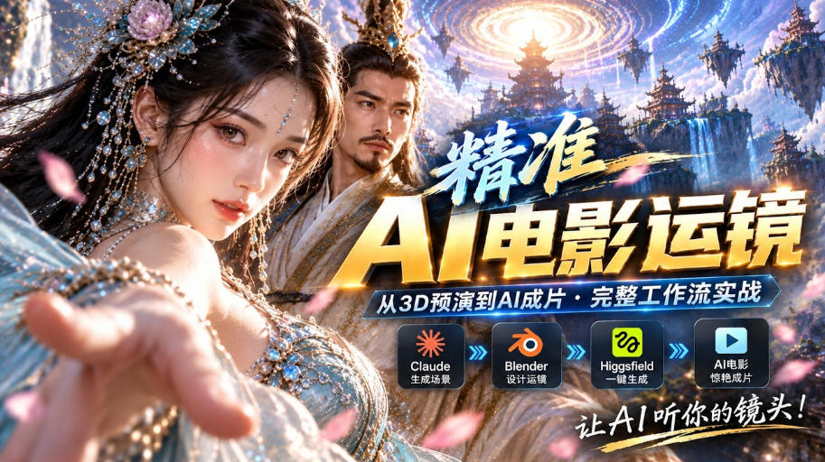 AI视频终于能精准运镜了!Claude+Blender+Higgsfield免费插件实测-皮皮网创
