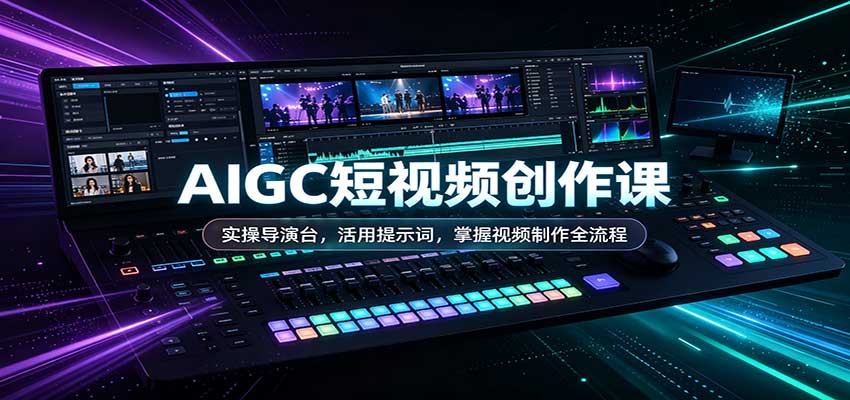 AIGC短视频创作课:实操导演台,活用提示词,掌握视频制作全流程-皮皮网创