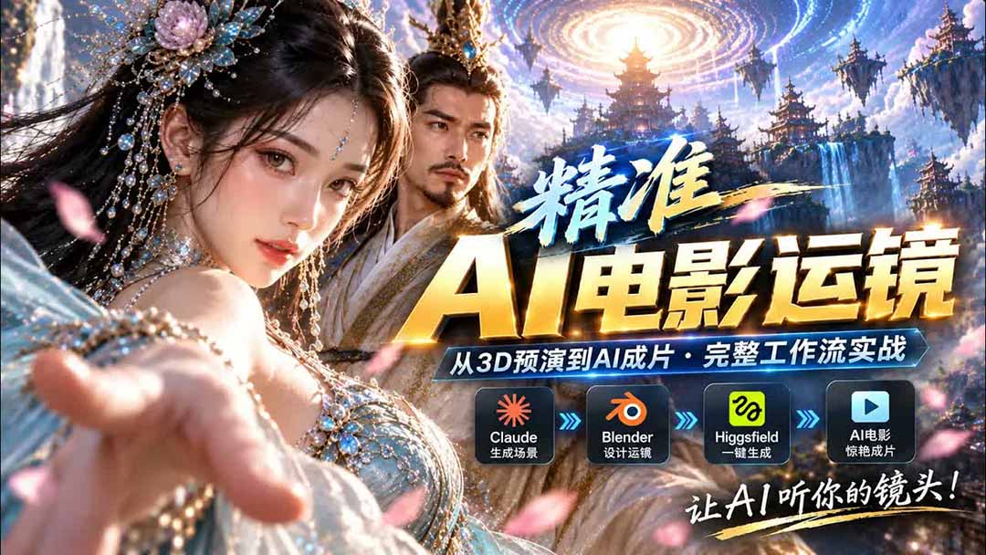 AI视频终于能精准运镜了!Claude + Blender + Higgsfield 免费插件实测-皮皮网创
