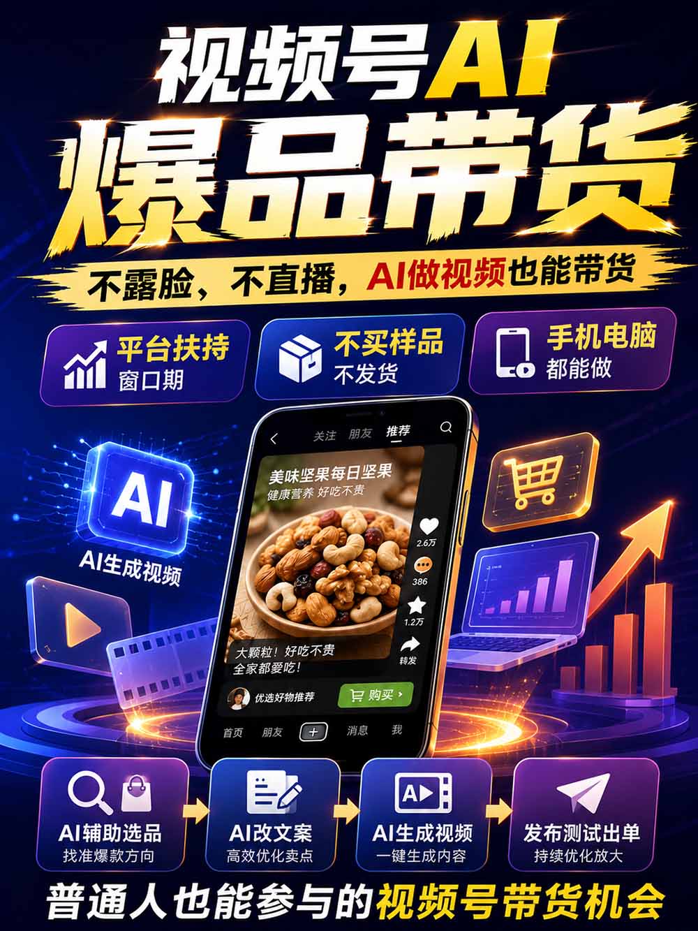 图片[2]-2026视频号AI爆品带货训练营-9月开课｜不露脸不直播，AI做视频发视频号，有人下单，你赚佣金，轻松单日佣金1000+-皮皮网创