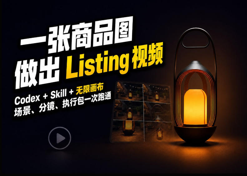 Codex+无限画布,把一张商品图变成可执行的Amazon Listing视频-皮皮网创