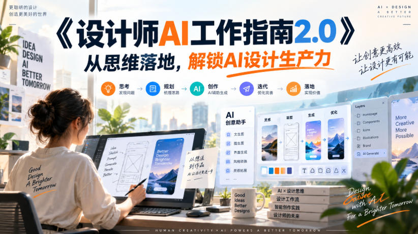 《设计师AI工作指南2.0》从思维落地-无水印,解锁AI设计生产力-皮皮网创