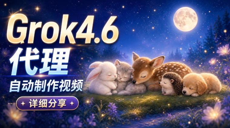 Grok 4.6代理自动制作视频!从提示词到成片全流程详细分享|AI Agent实操分享-皮皮网创