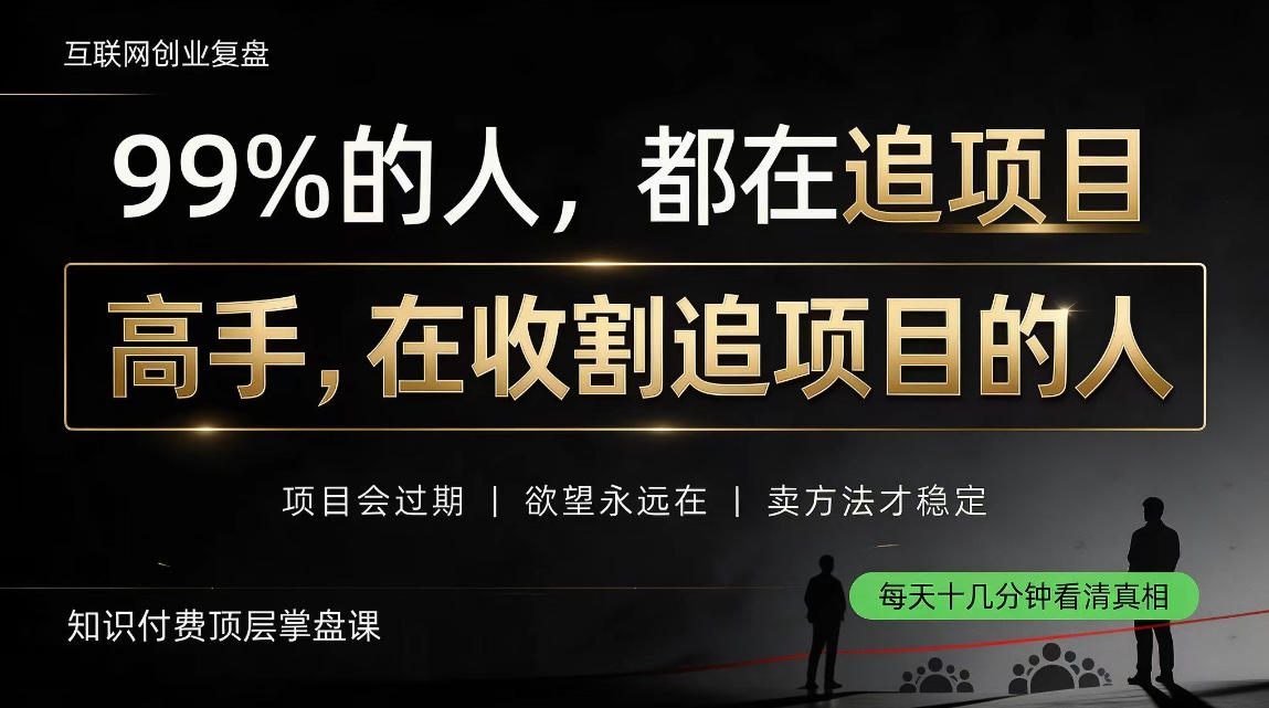 做项目不如卖项目,做知识付费自己当老板,教人从“干活的人”变成“收钱的人”【揭秘】-皮皮网创