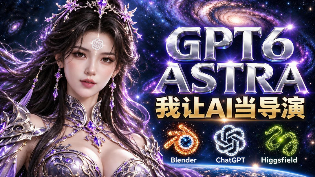 让GPT-6 Astra当导演!Higgsfield和Blender实战打造30秒玄幻精准运镜短片!-皮皮网创