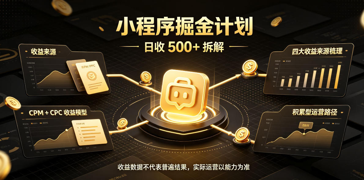 小程序推广计划,日收500+,腾讯官方打款,客户留存率高,收益长期稳定【揭秘】-皮皮网创