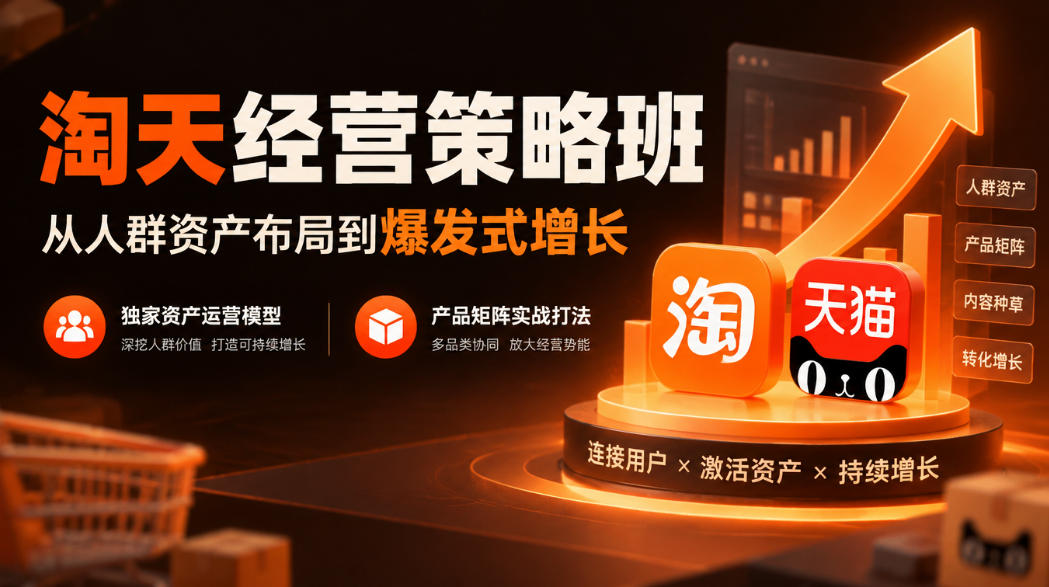 淘天经营策略班,从人群资产布局到爆发式增长,独家资产运营模型,产品矩阵实战打法-皮皮网创