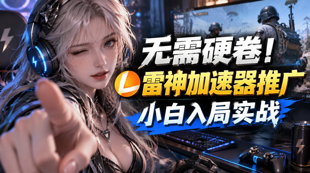 无需硬卷！雷神加速器推广，小白入局实战一天也能几十r-皮皮网创