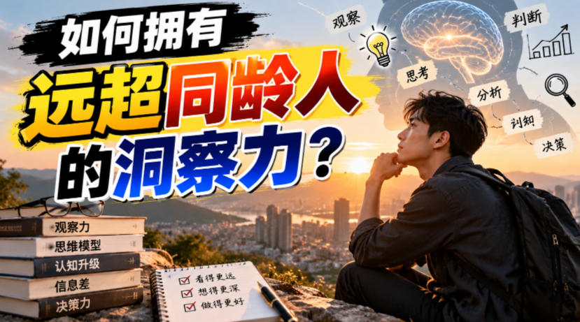 付费文章:如何拥有远超同龄人的洞察力?-皮皮网创