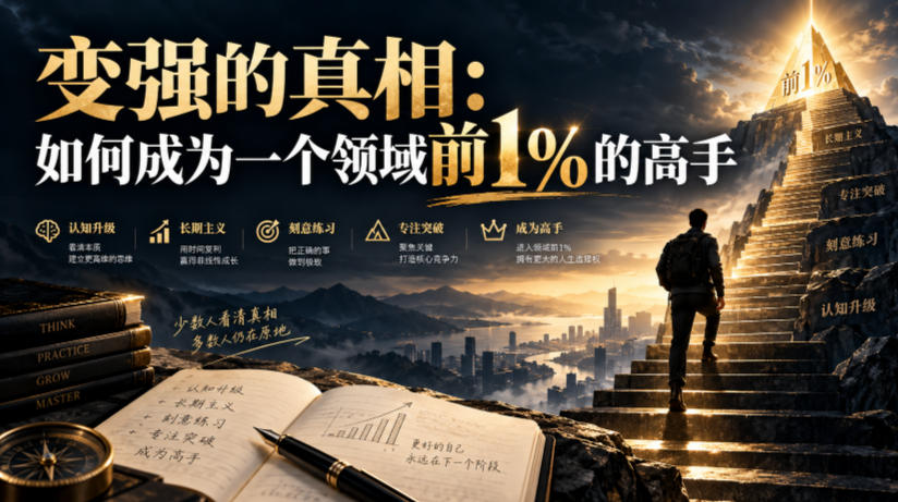付费文章:变强的真相:如何成为一个领域前1%的高手-皮皮网创