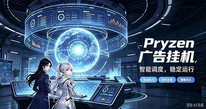Pryzen广告全自动挂机给自己一个交代，门槛低，零基础小白也可以快速上手-皮皮网创
