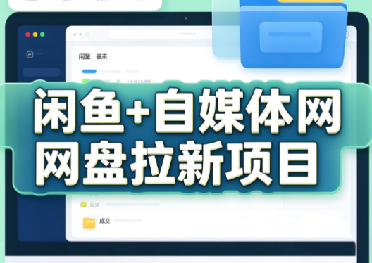 力辛电商·闲鱼+自媒体网盘拉新项目-皮皮网创