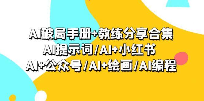 (9351期)AI破局手册+教练分享合集：AI提示词/AI+小红书 /AI+公众号/AI+绘画/AI编程-皮皮网创