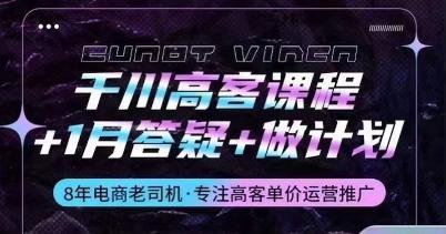 千川高客课程+1月答疑+做计划，详解千川原理和投放技巧-皮皮网创