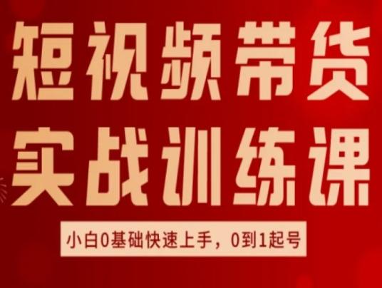 短视频带货实战训练课，好物分享实操，小白0基础快速上手，0到1起号-皮皮网创