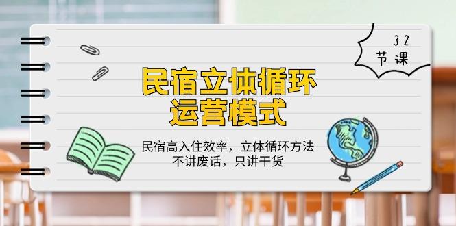民宿 立体循环运营模式：民宿高入住效率，立体循环方法，只讲干货(32节-皮皮网创