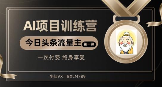AI项目系列训练营（公众号流量主与今日头条篇）【揭秘】-皮皮网创