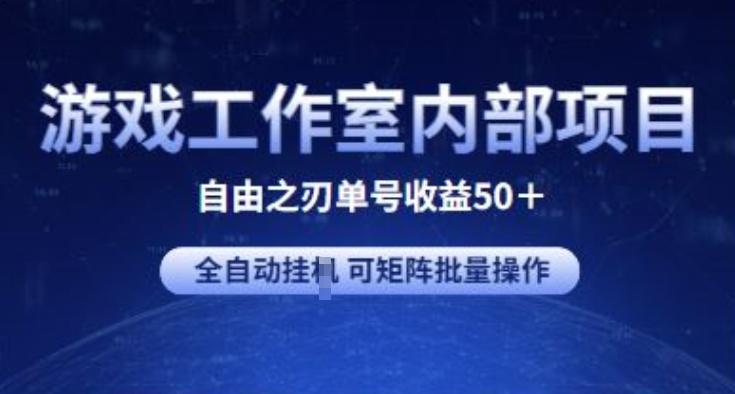 游戏工作室内部项目 自由之刃2 单号收益50+ 全自动挂JI 可矩阵批量操作【揭秘】-皮皮网创