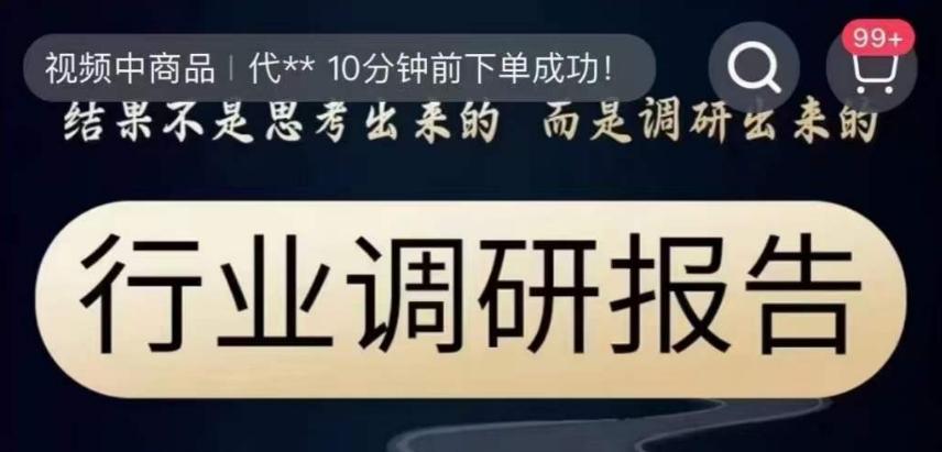 行业调研报告，结果不是思考出来的而是调研出来的-皮皮网创