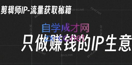 小钱老师·剪辑师个人ip流量思维与运营策略课-皮皮网创