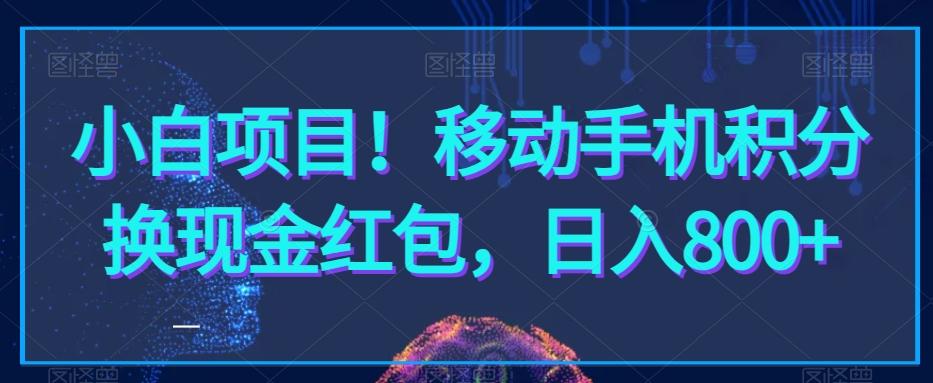 小白项目！移动手机积分换现金红包，日入800+-皮皮网创