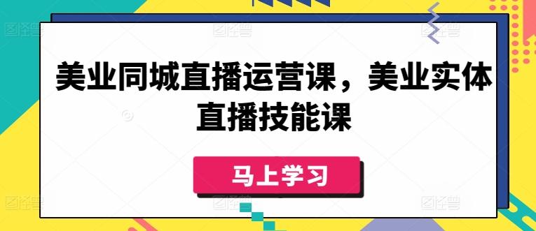 美业同城直播运营课，美业实体直播技能课-皮皮网创