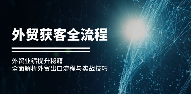 外贸获客全流程：外贸业绩提升秘籍：全面解析外贸出口流程与实战技巧-皮皮网创
