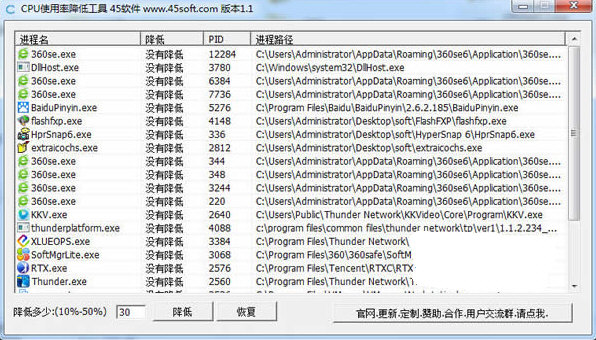 CPU使用率降低工具 v1.1 免费版-皮皮网创