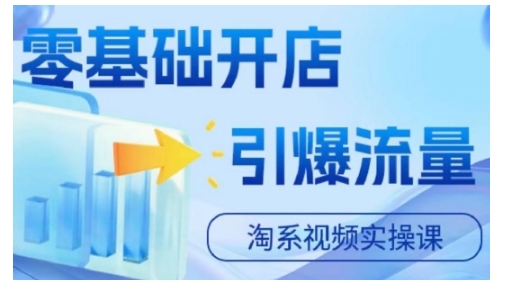 淘宝电商视频实操课，零基础开店，引爆流量-皮皮网创