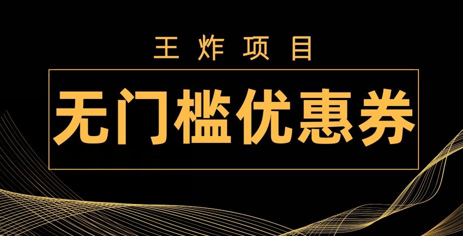 王炸项目！无门槛优惠券，单号日入300+，无需经验直接上手-皮皮网创