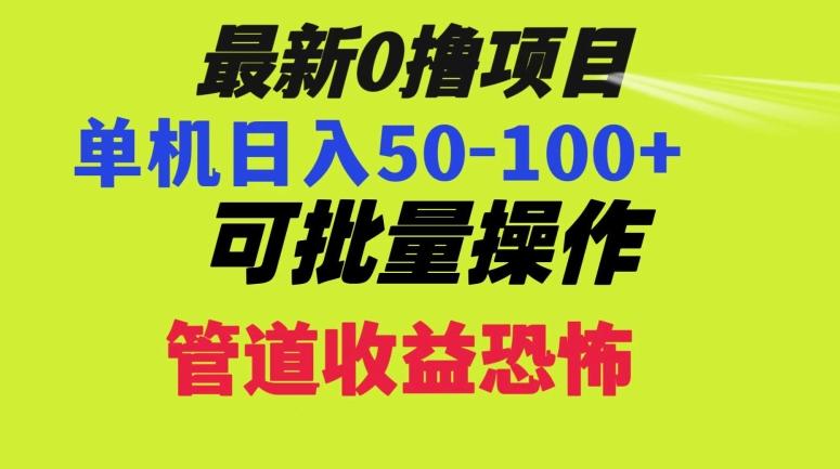 0撸项目，单机日入50-100+，批量操作，一天300轻松-皮皮网创