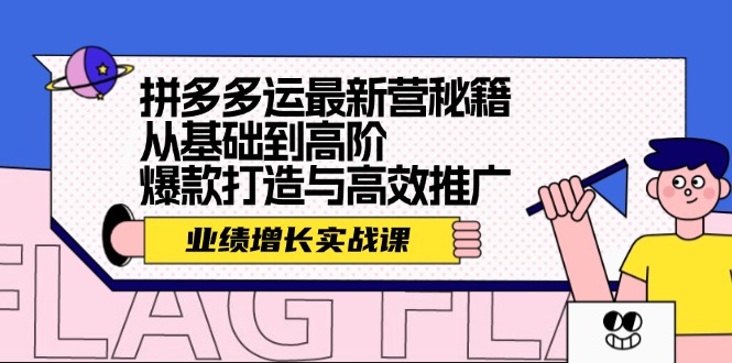 拼多多运最新营秘籍：业绩 增长实战课，从基础到高阶，爆款打造与高效推广-皮皮网创