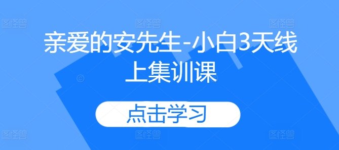 亲爱的安先生-小白3天线上集训课-皮皮网创