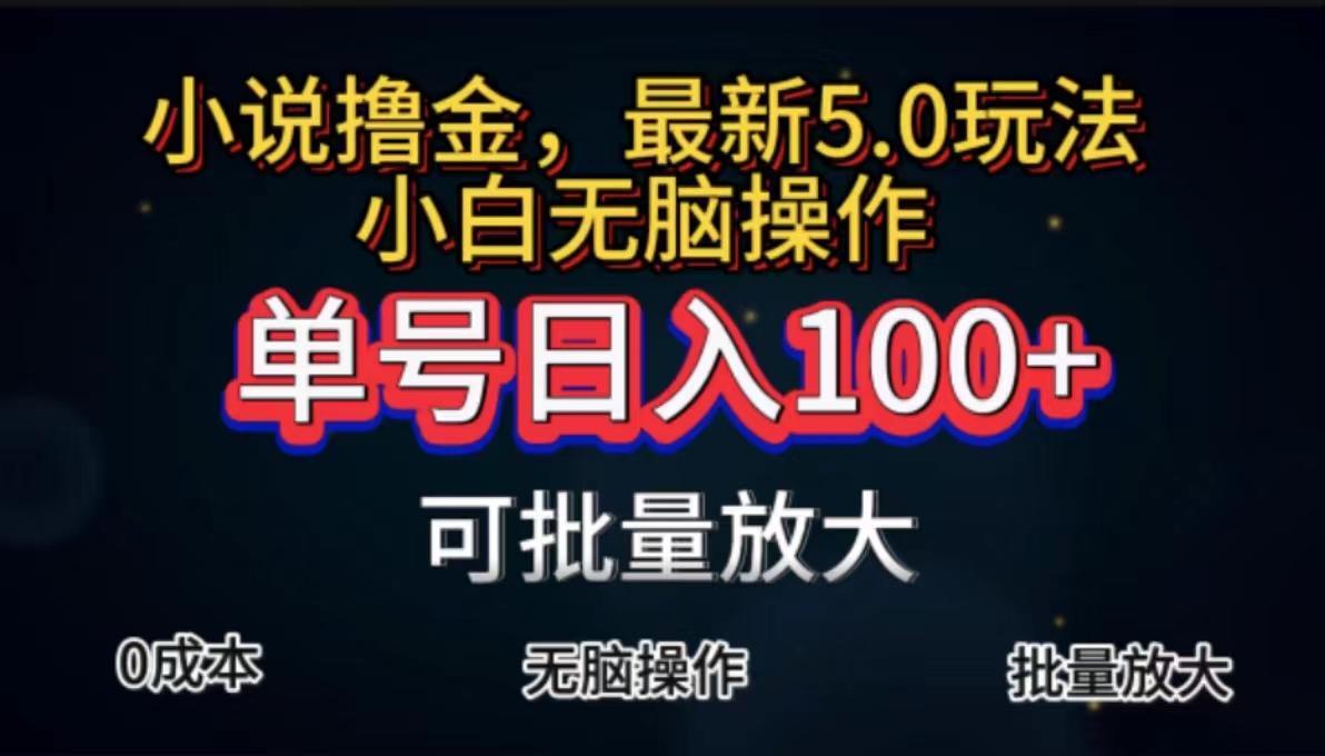 全自动小说撸金，单号日入100+小白轻松上手，无脑操作-皮皮网创