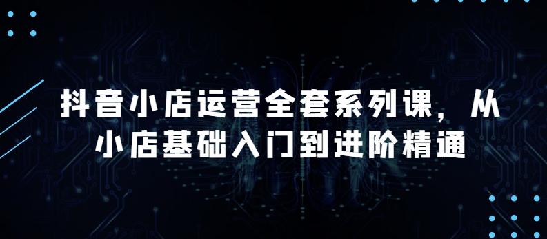 抖音小店运营全套系列课，全新升级，从小店基础入门到进阶精通，系统掌握月销百万小店的核心秘密-皮皮网创