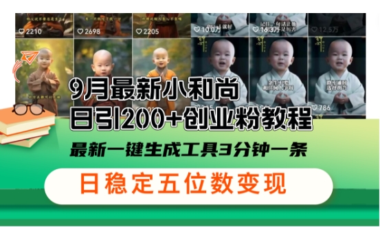 小和尚24年暴力引流方法，单日300+高质量创业粉，高效引流，一键制作【揭秘】-皮皮网创