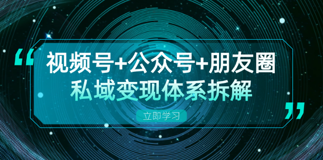 视频号+公众号+朋友圈私域变现体系拆解，全体平台流量枯竭下的应对策略-皮皮网创