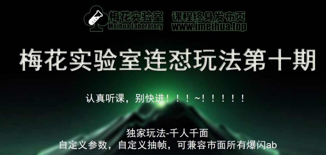 梅花实验室社群专享课视频号连怼玩法第十期课程+第二部分-FF助手全新高自由万能爆闪AB处理-皮皮网创