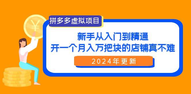 (9744期)拼多多虚拟项目：入门到精通，开一个月入万把块的店铺 真不难(24年更新)-皮皮网创