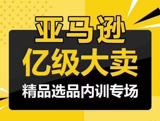 亚马逊亿级大卖-精品选品内训专场，亿级卖家分享选品成功之道-皮皮网创