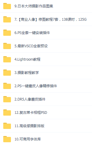 某宝买的杂乱PS LR教程预设摄影-皮皮网创