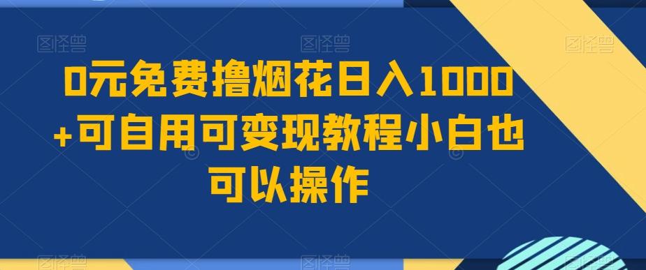 0元免费撸烟花日入1000+可自用可变现教程小白也可以操作，永久免费更新链接-皮皮网创