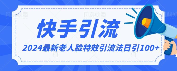 2024全网最新讲解老人脸特效引流方法，日引流100+，制作简单，保姆级教程【揭秘】-皮皮网创