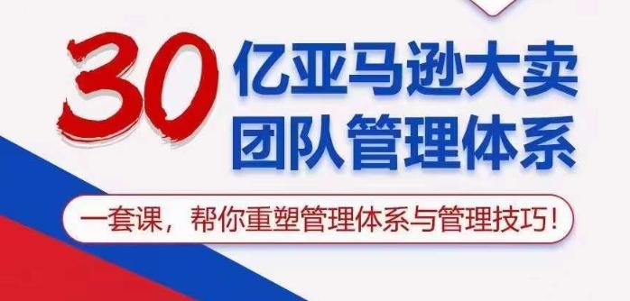 30亿亚马逊大卖团队管理体系，一套课帮你重塑管理体系与管理技巧-皮皮网创