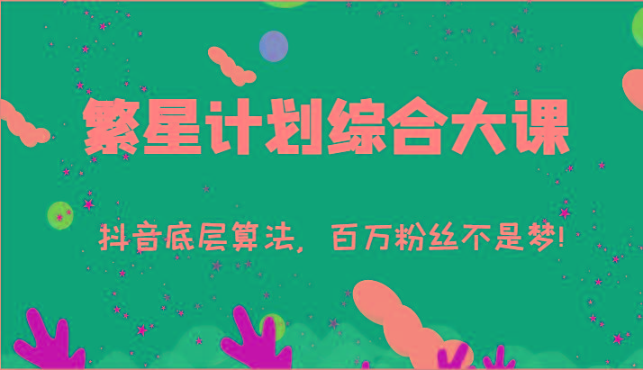 2024繁星计划综合大课：抖音底层算法，百万粉丝不是梦!(77节)-皮皮网创