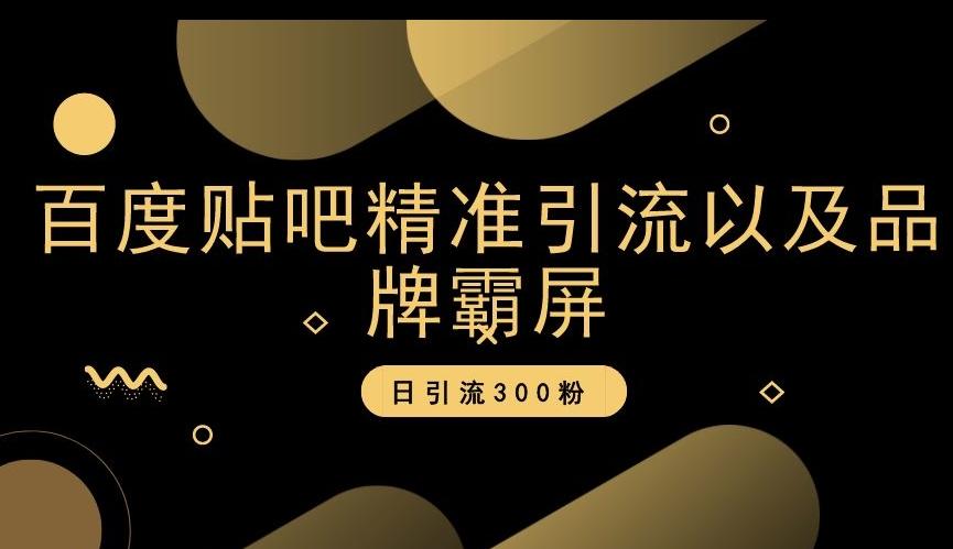 百度贴吧精准引流以及品牌霸屏，日引流300粉【揭秘】-皮皮网创