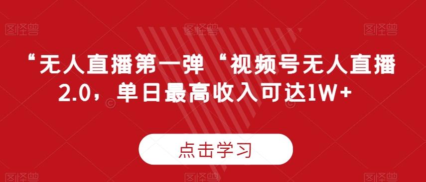 “无人直播第一弹“视频号无人直播2.0，单日最高收入可达1W+【揭秘】-皮皮网创