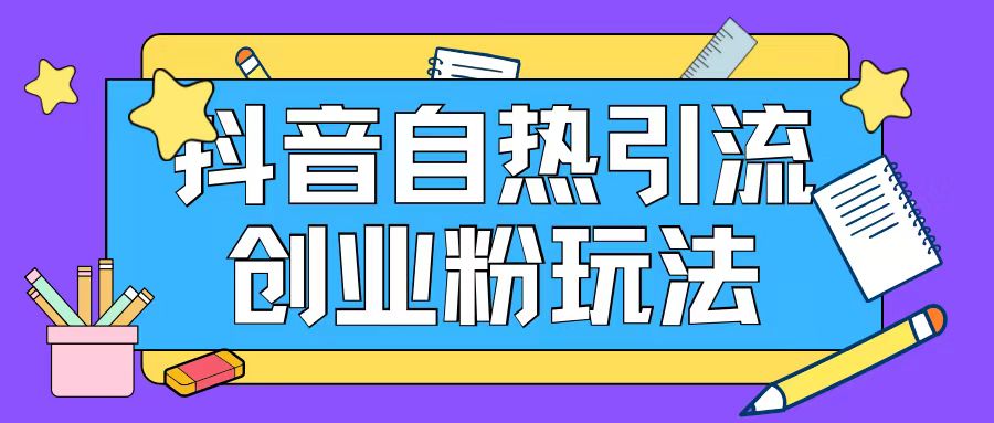 抖音引流创业粉自热玩法日引200+精准粉-皮皮网创