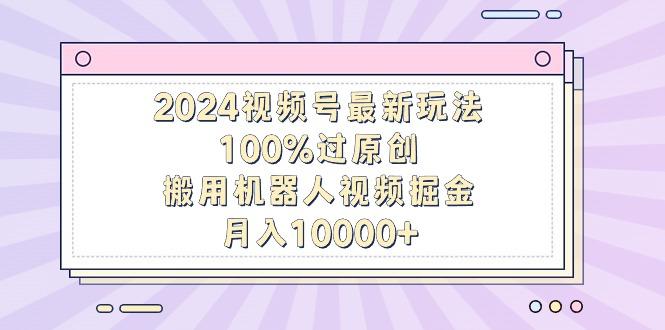 2024视频号最新玩法，100%过原创，搬用机器人视频掘金，月入10000+-皮皮网创